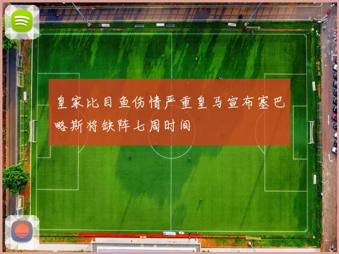 皇家比目鱼伤情严重皇马宣布塞巴略斯将缺阵七周时间